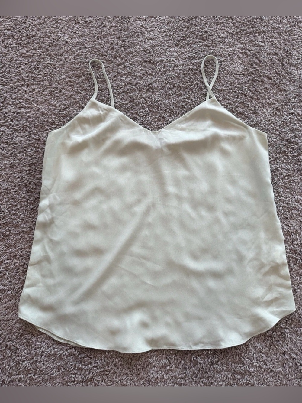 NWT J Crew V-neck Cami Tank, Adjustable Spaghetti Straps, Mint Green, Sz 14 Tall